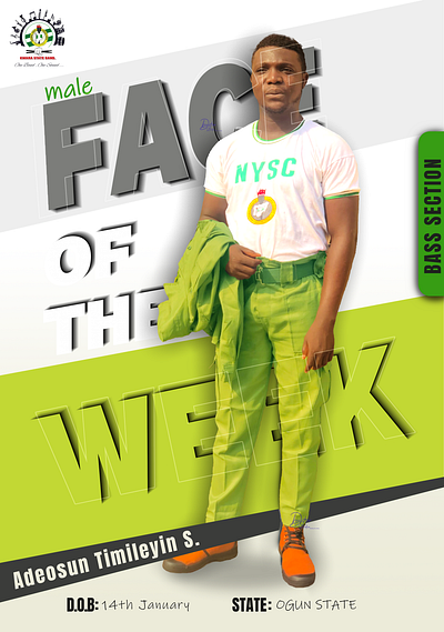 BAND CDS Face of the Week! branding flyer graphic design