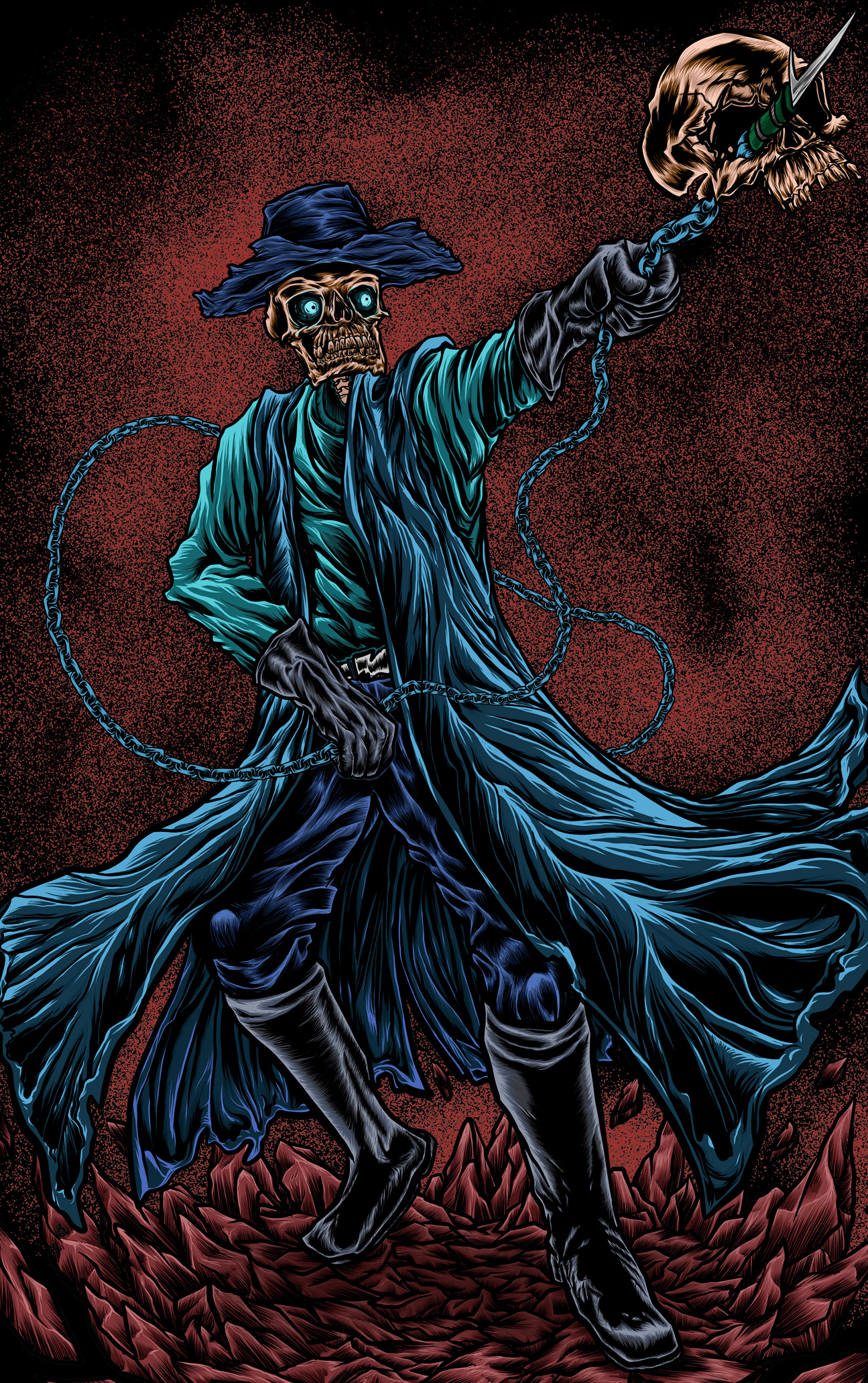 Crusher skull illustration for t-shirt apparel artwork clothes clothing design digital art fantasy illustration illustrationart tshirt tshirt design