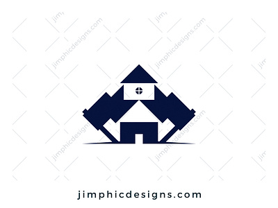 House Of Flags Logo branding design flags graphic design house logo real estate realty vector