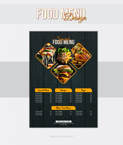 Creative food menu design, food menu, Restaurant menu by Muklisur ...