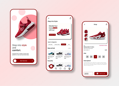 Sneakers App UI app design app ui footwear mobile ui sneakers ui uiux