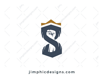 Power S Logo achieve branding crown design fist graphic design letter letterlogo logo vector