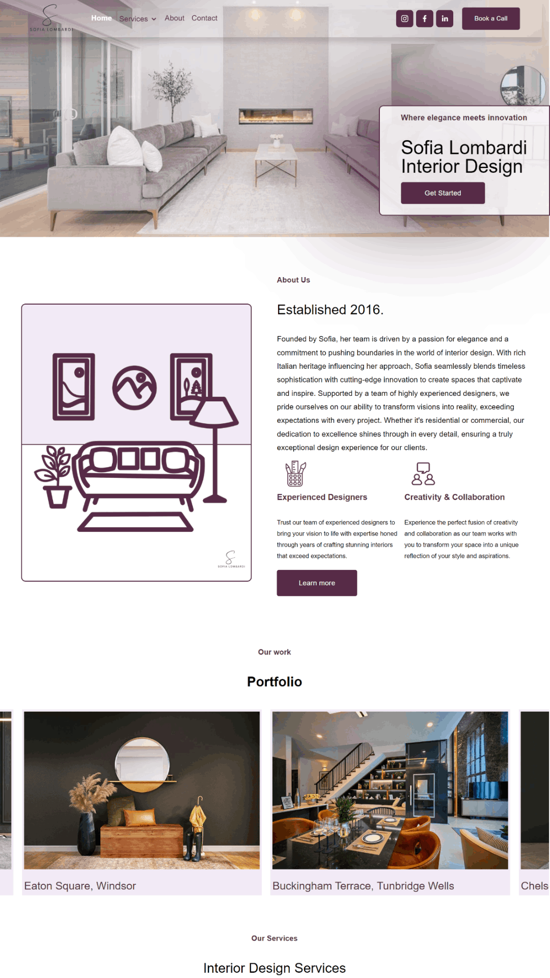 Interior Designer Squarepace Website business design squarespace web web design website