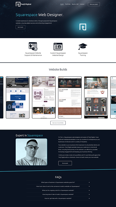 My Business Website - Tenji Digital: Built in Squarespace business design squarespace web web design web development website