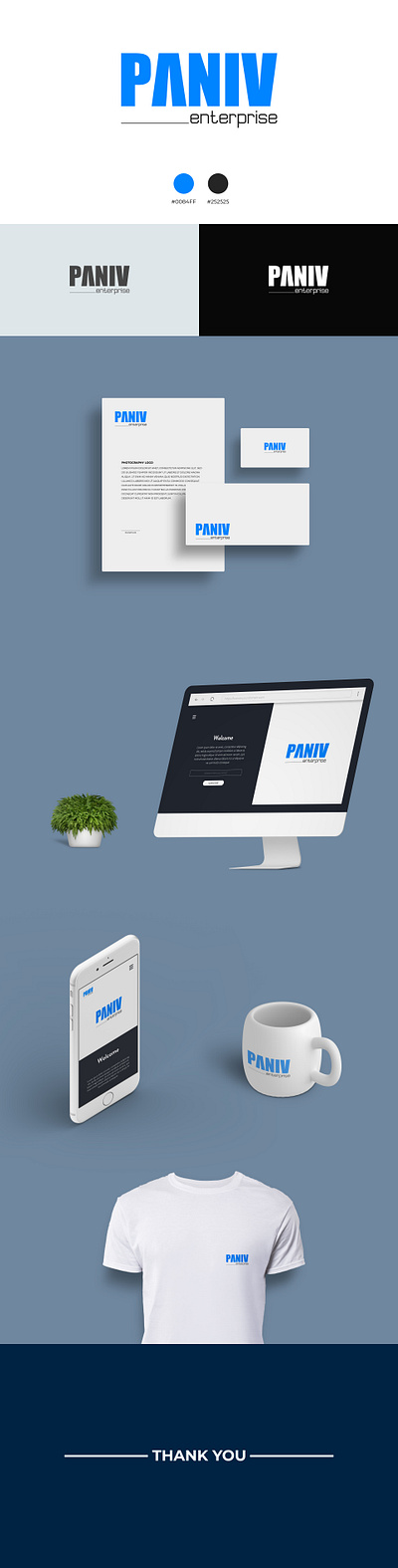 Logo Design PANIV Enterprise branding design graphic design logo typography