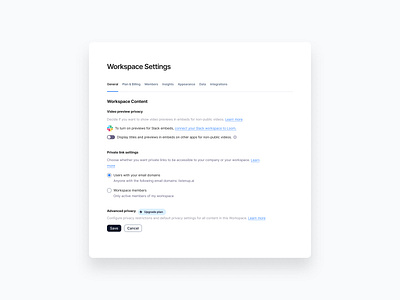 Workspace Settings / CRM action app attio chips crm framer loom pricing product design recipient saas settings scheduling send email settings settings details settings page ui tags user centered valeria savina designer workspace settings