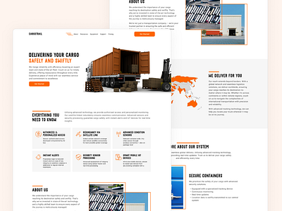 CargoTrail - Delivery Truck Website branding cargo truck truck webite ui ux