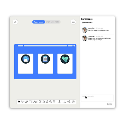 UI animation - team chat motion graphics rive ui ux