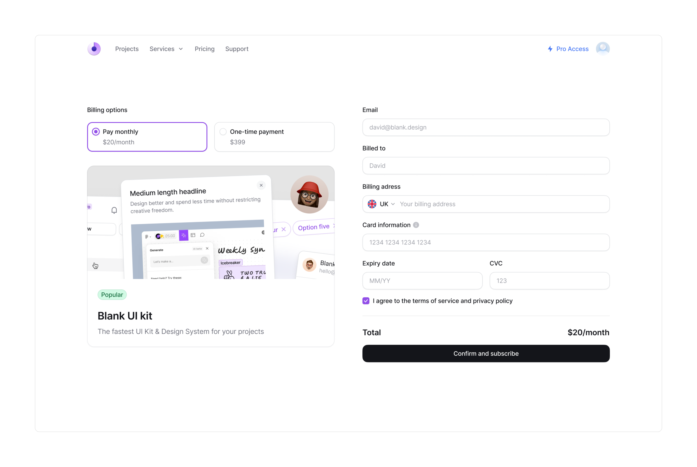 Blank UI Kit / WIP blank components craftwork design system figma graphic design light payment ui kit