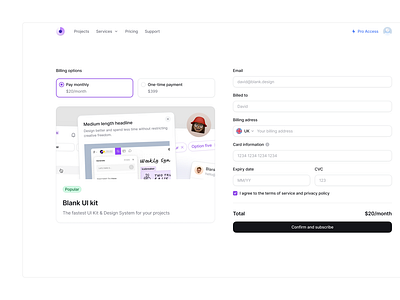 Blank UI Kit / WIP blank components craftwork design system figma graphic design light payment ui kit