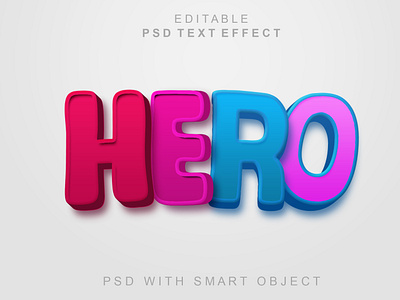 3D Text Effect Design creative font effect