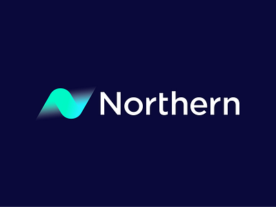 Northern branding design geometry gradient icon illustration letter logo mark minimalism n north northern