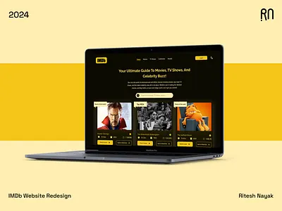 Day 2 - IMDb Website redesign movies product design ui uiux ux web design website design