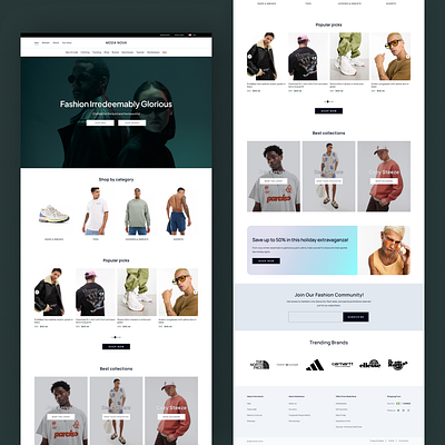 Fashion Ecommerce Website dribblers ecommerce ecommerce landing page ecommerce website fashion ecommerce website fashion website trendy fashion website uidesigners user experience web design