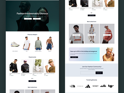 Fashion Ecommerce Website dribblers ecommerce ecommerce landing page ecommerce website fashion ecommerce website fashion website trendy fashion website uidesigners user experience web design