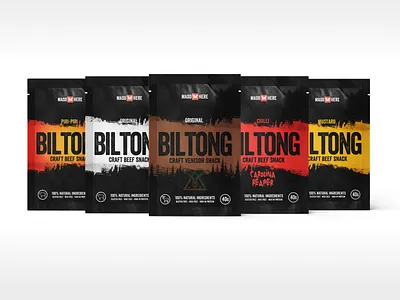 Maso Here Biltong biltong branding doypack food packaging