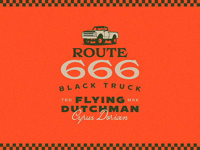 Route 666 brand branding car design digital drawing graphic illustration illustrator logo photoshop procreate trend type typography ui ux vector vintage web