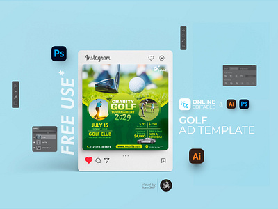 Golf Tournament Instagram Post aam360 aam3sixty championship charity classic golf golf advertisement golf ball golf camp golf charity event ads golf club ad template golf club leaflet golf course golf cup golf day golf instagram post golf match golf tournament tournament