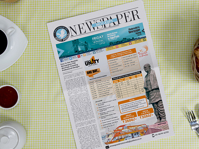 News Paper ad for Travel agency branding design graphic design print design typography