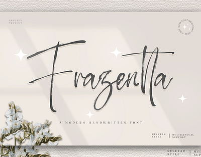 Frazentta Handwritten Brush Font branding design font handwritten italic logotype script typeface