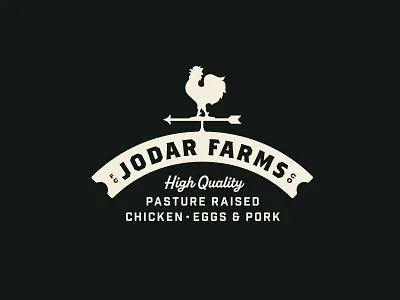 Jodar Farms Logo Design badge badge design brand brand identity branding farm farm logo graphic design logo design logo designer retro type typography vintage visual identity weathervane