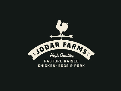 Jodar Farms Logo Design badge badge design brand brand identity branding farm farm logo graphic design logo design logo designer retro type typography vintage visual identity weathervane