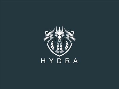 Hydra Logo animal beast blue hydra creature dragons fenix gaming logo hydra hydra gaming hydra head hydra logo hydra mascot hydra shield illustration legend medieval mythology security tattoo under water