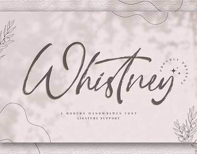 Whistney Handwritten Brush Font branding design font handwritten illustration italic logotype script typeface ui
