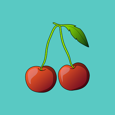 Cherry 🍒 Illustration adobe illustrator cherry illustration summer