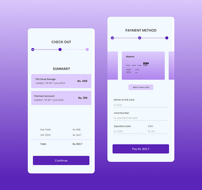 Credit Card Checkout Page app credit dailyui design mobileui signup signuppage ui