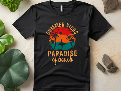 Summer T-Shirt Design beach beach lover design funny gift graphic design holiday sea beach shirt summer summer shirt summer vibes tee tshirt tshirt design tshirts vector