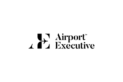 Airport Executive ae airport branding logo logo animation monogram negative space plane simple