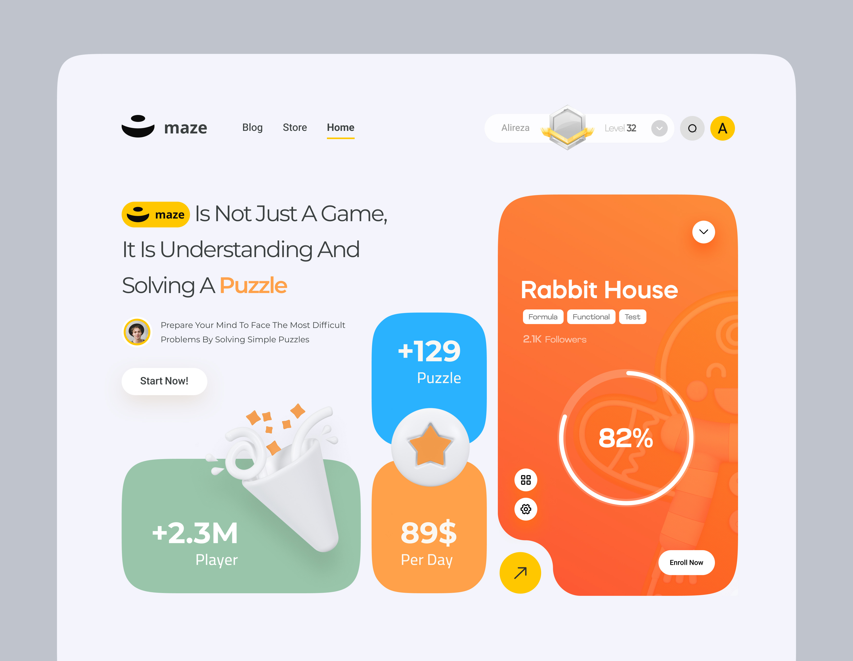 Maze landing page concept design figma freelance landing landing page ui ui desifner ui ux uiux user interface