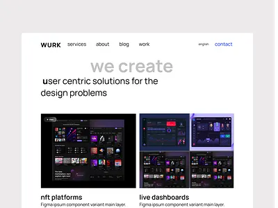 Wurk Landing page branding design graphic design illustration illustrator cc logo ui ux vector vector artwork