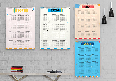 New Year Calendar Design Template a4 branding calendar design template design template editable graphic design happy new year monthly new year calendar design