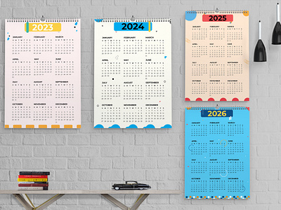 New Year Calendar Design Template a4 branding calendar design template design template editable graphic design happy new year monthly new year calendar design