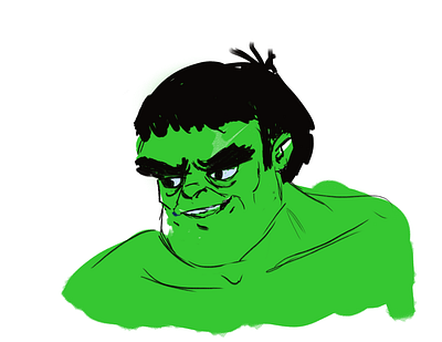 Hulk Sketch illustration procreate sketch