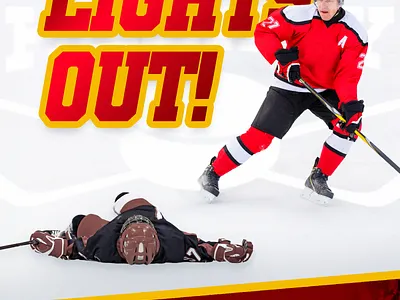 LIGHTS OUT - Hockey Social Media Post adobe photoshop envato elements graphic design graphic designer hockey game hockey post hockey posting hockey social media mockup design mockup designer photoshop design photoshop designer social media social media post sports design sports designer sports post sports social media