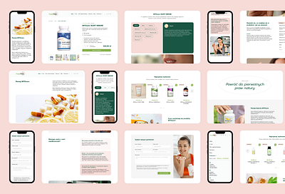 Subpages design for SuppHelp branding design graphic design healthy medic mobile modern partnerspage pinkcolor productpage site supplements ui ux web web design website wellness