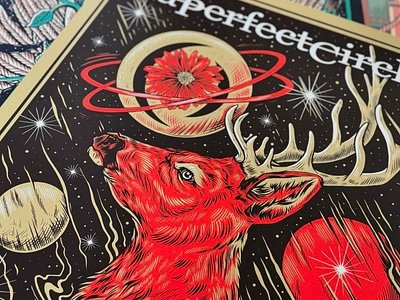 A Perfect Circle a perfect circle apc art deer drawing gig poster gig posters illustration poster art poster design