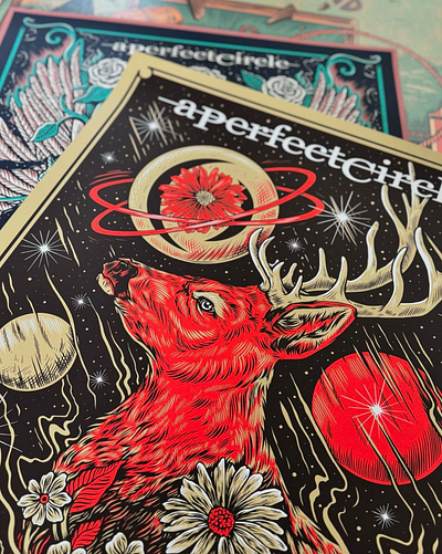 A Perfect Circle a perfect circle apc art deer drawing gig poster gig posters illustration poster art poster design
