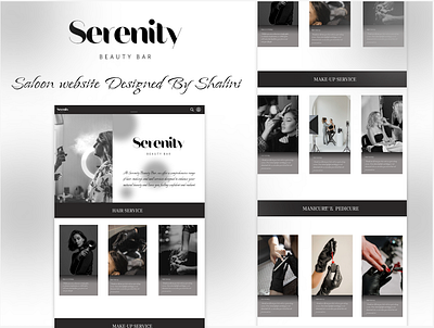 Saloon website design branding saloon ui ux website