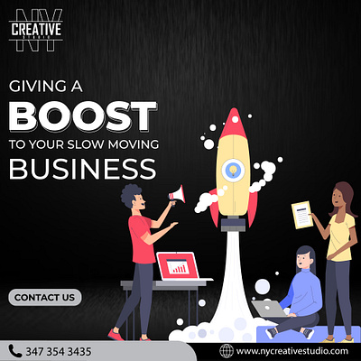 Give Your Business a Boost! branding brochures business design giving a boost graphic design illustration logo ny creative studio typography ui ux vector