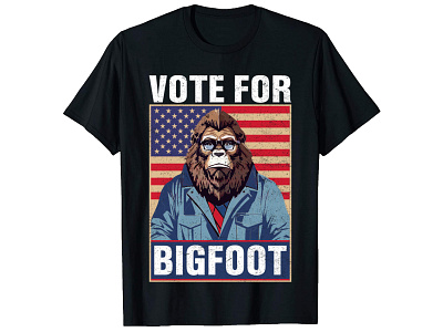 Vote For Bigfoot T Shirt Design amazon tshirt baiden bigfoot bigfoottshirt merch tshirt political tshirt politics tshirt t shirt t shirts trump tshirt tshirtdesign tshirts typography usa politics usa tshirt vote for bigfoot