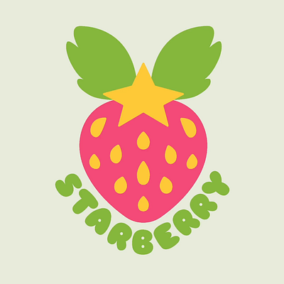 Starberry affinity affinity designer branding design digital art fiction fictional galaxy graphic design logo motion graphics pngtuber plus space star strawberry