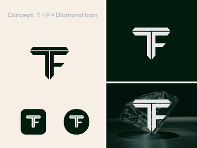 Diamond Logo & Brand Identity Design! branding diamond icon f logo graphic design logo t logo tf logo