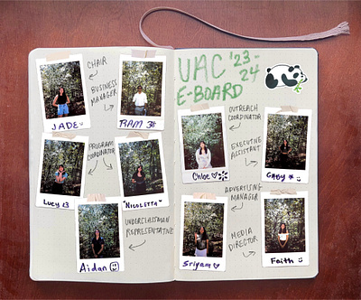 UAC 2023-24 Executive Board Reveal aapi design graphic design polaroid