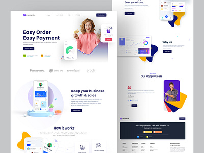 Online Payments app landing page banking design finance financial fintech home page illustration investment landing landing page landingpage online payment saas ui design web web design web page webdesign website website design