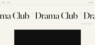 Drama Club Landing Page for my Uni animation branding graphic design logo motion graphics ui