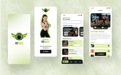 Fitness App: FITQUEST design fitness app graphics ui ui ux ux